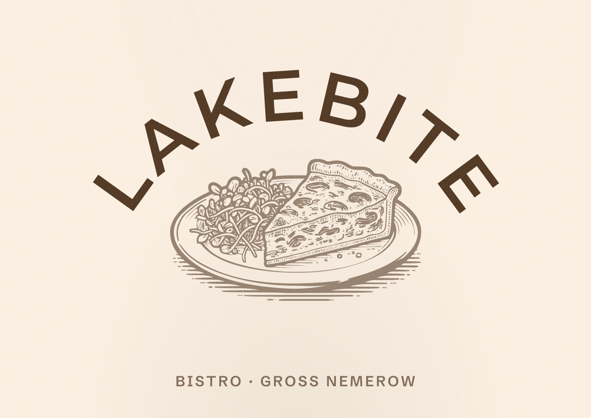 Illustriertes Poster von LakeBite, Bistro in Groß Nemerow