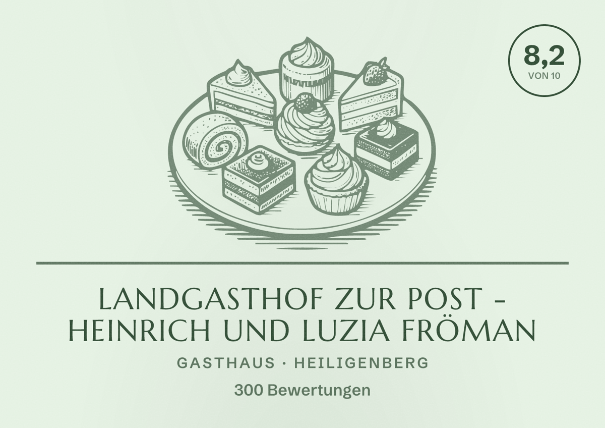 Illustriertes Poster von Landgasthof zur Post - Heinrich und Luzia Fröman, Gasthaus in Heiligenberg: Bewertung 8,2 von 10 aus 300 Bewertungen