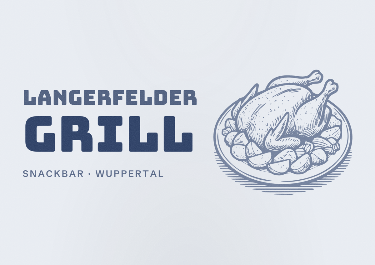 Illustriertes Poster von Langerfelder Grill, Snackbar in Wuppertal