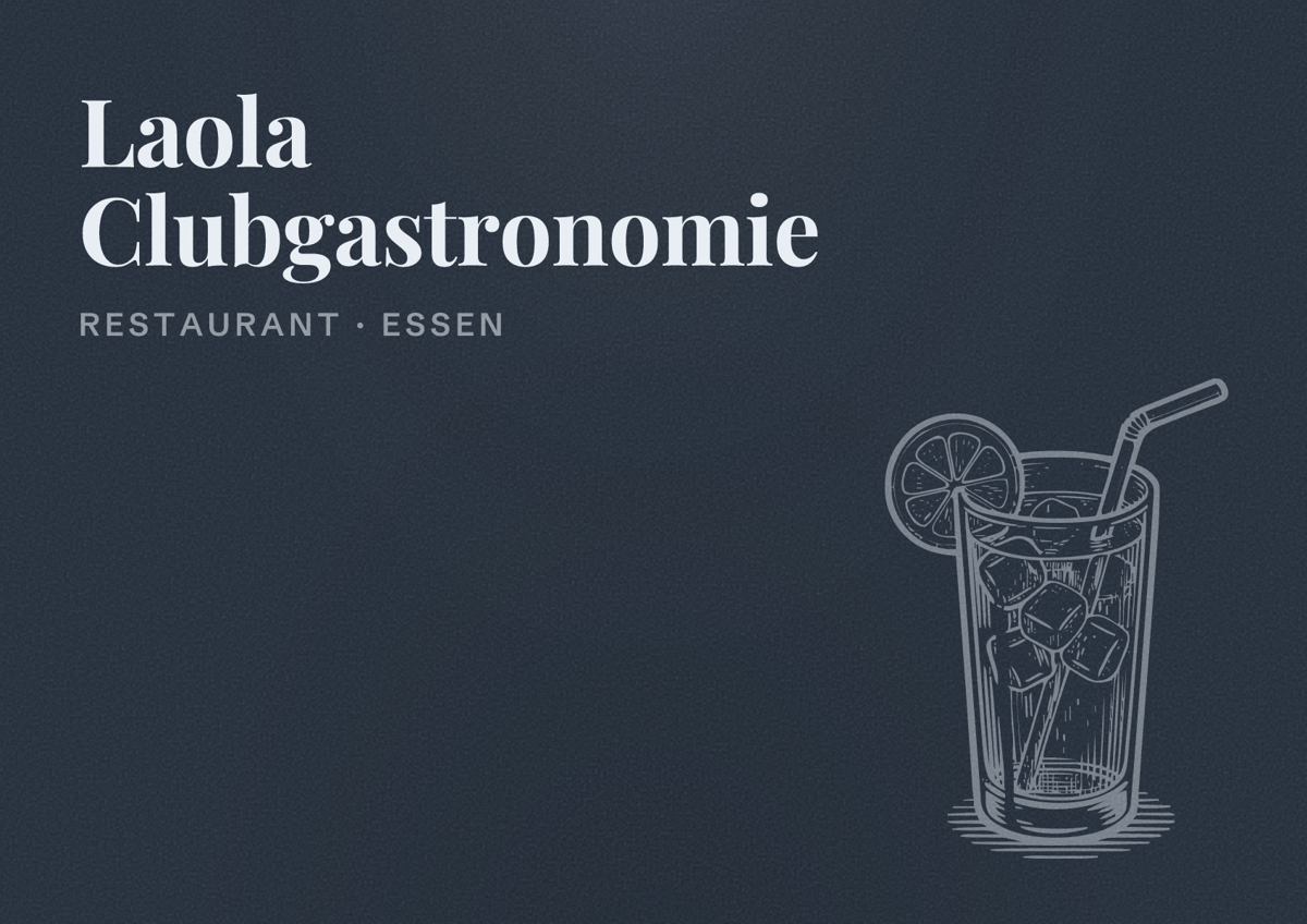 Illustriertes Poster von Laola Clubgastronomie, Restaurant in Essen