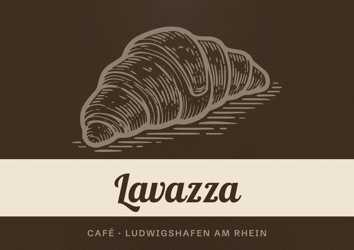 Illustriertes Poster von Lavazza, Café in Ludwigshafen am Rhein
