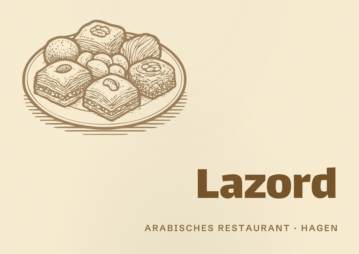 Illustriertes Poster von Lazord, Arabisches Restaurant in Hagen