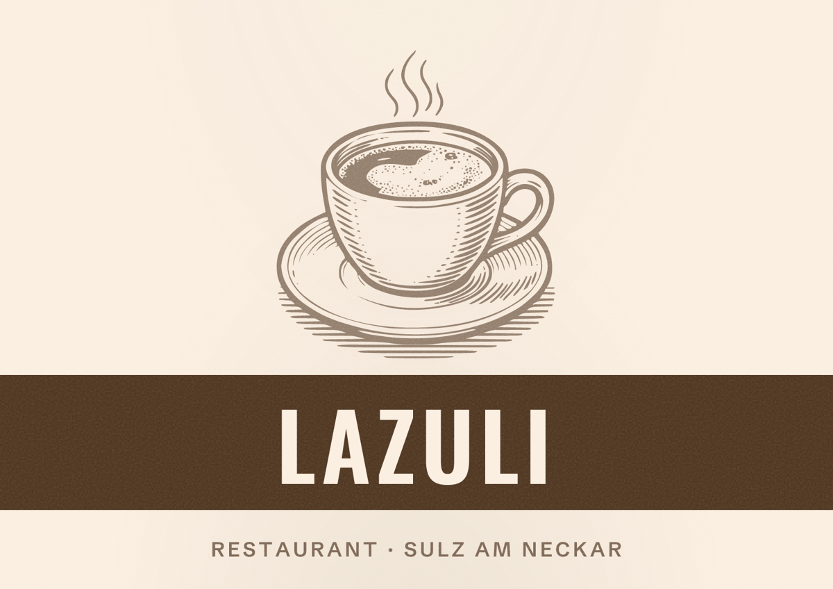 Illustriertes Poster von Lazuli, Restaurant in Sulz am Neckar