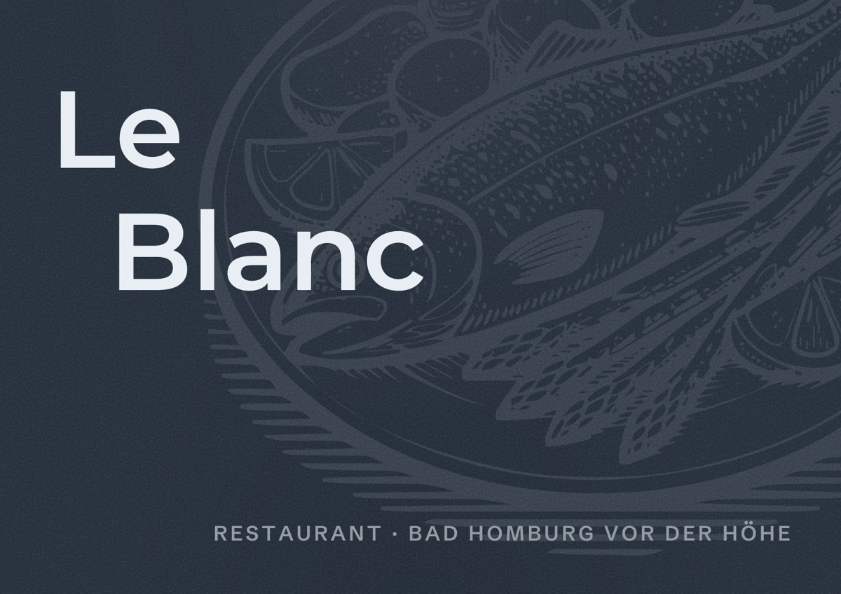 Illustriertes Poster von Le Blanc, Restaurant in Bad Homburg vor der Höhe