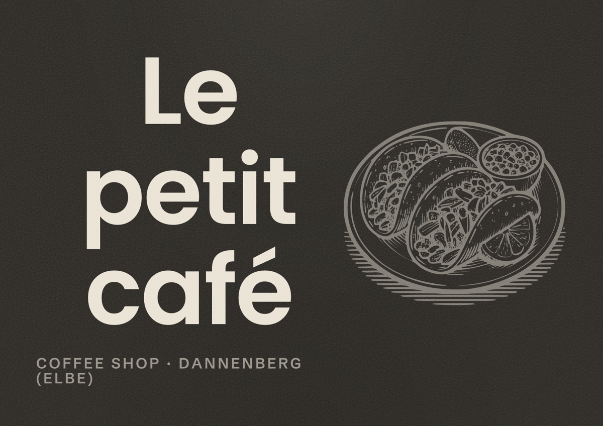 Illustriertes Poster von Le petit café, Coffee Shop in Dannenberg (Elbe)