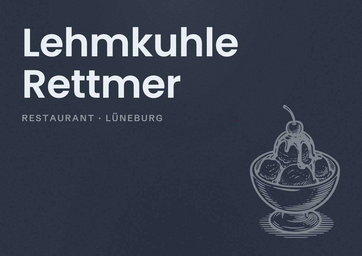 Illustriertes Poster von Lehmkuhle Rettmer, Restaurant in Lüneburg