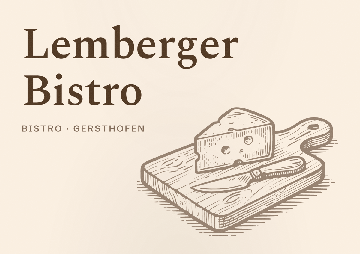 Illustriertes Poster von Lemberger Bistro, Bistro in Gersthofen