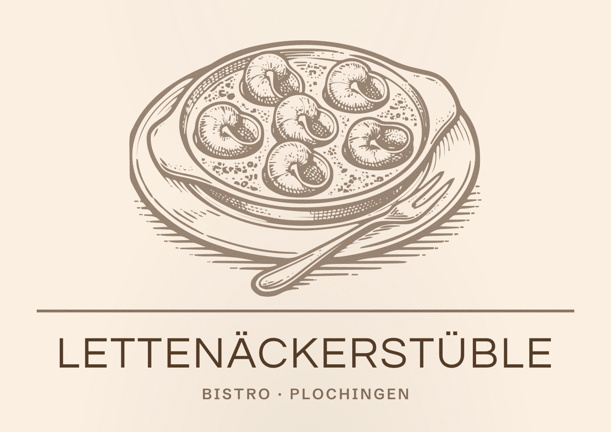 Illustriertes Poster von Lettenäckerstüble, Bistro in Plochingen