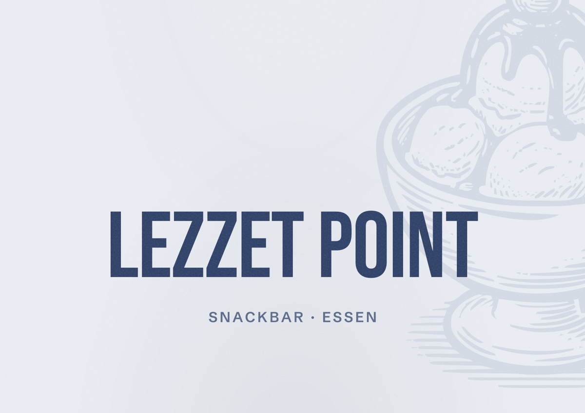 Illustriertes Poster von Lezzet Point, Snackbar in Essen