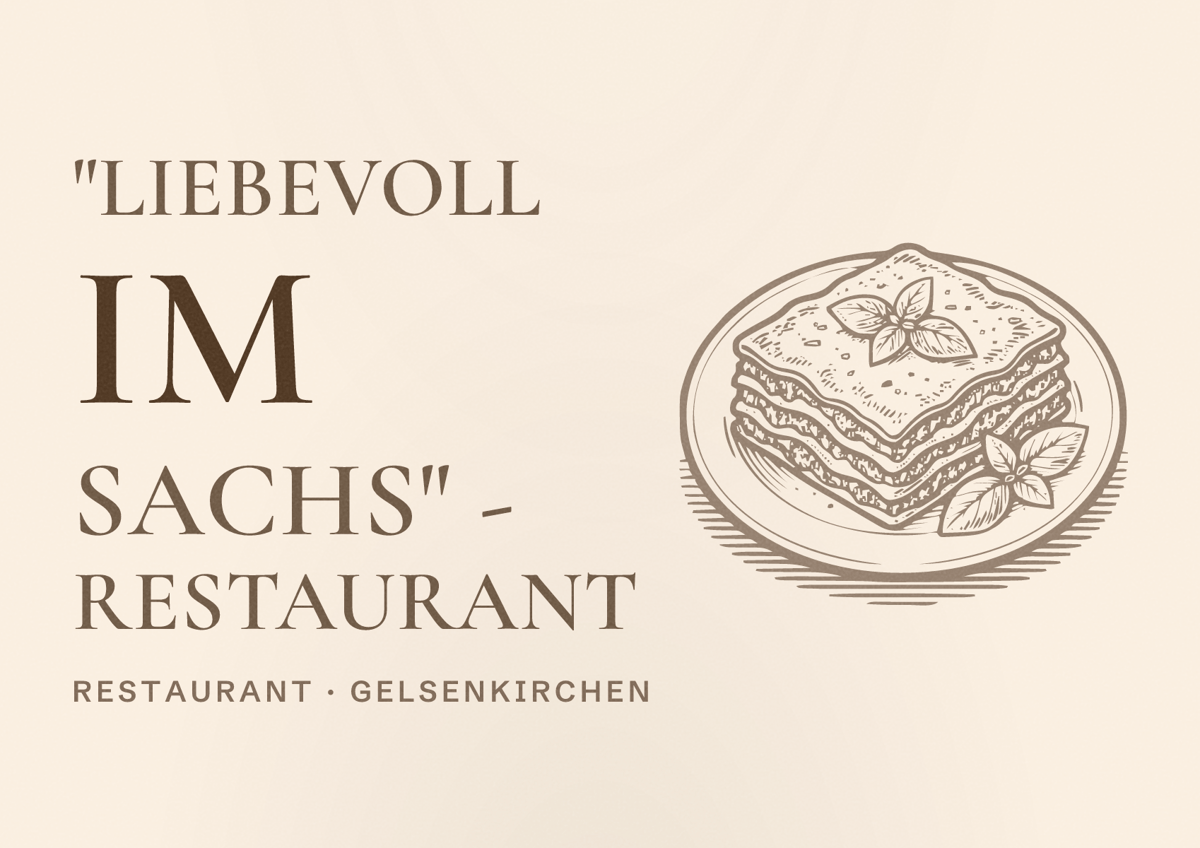 Illustriertes Poster von "liebevoll im Sachs" - Restaurant, Restaurant in Gelsenkirchen
