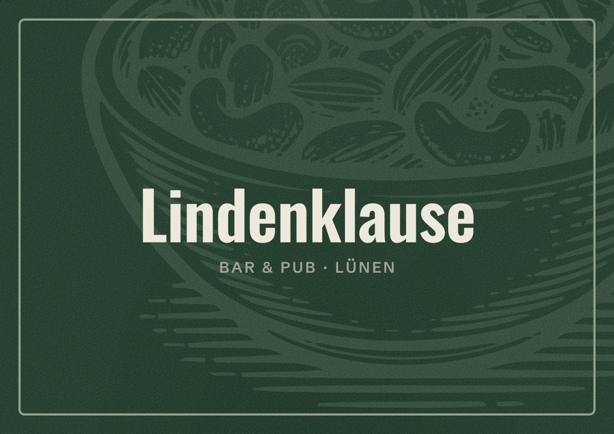 Illustriertes Poster von Lindenklause, Bar & Pub in Lünen