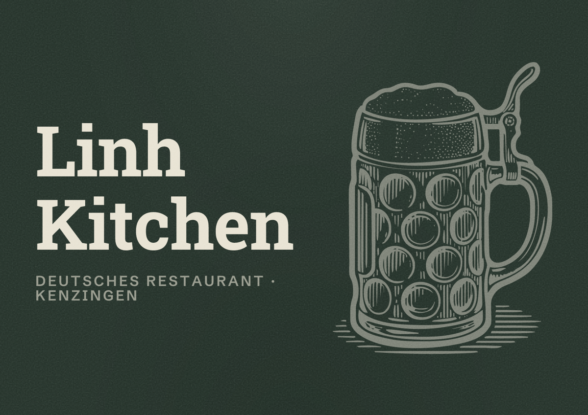 Illustriertes Poster von Linh Kitchen, Deutsches Restaurant in Kenzingen