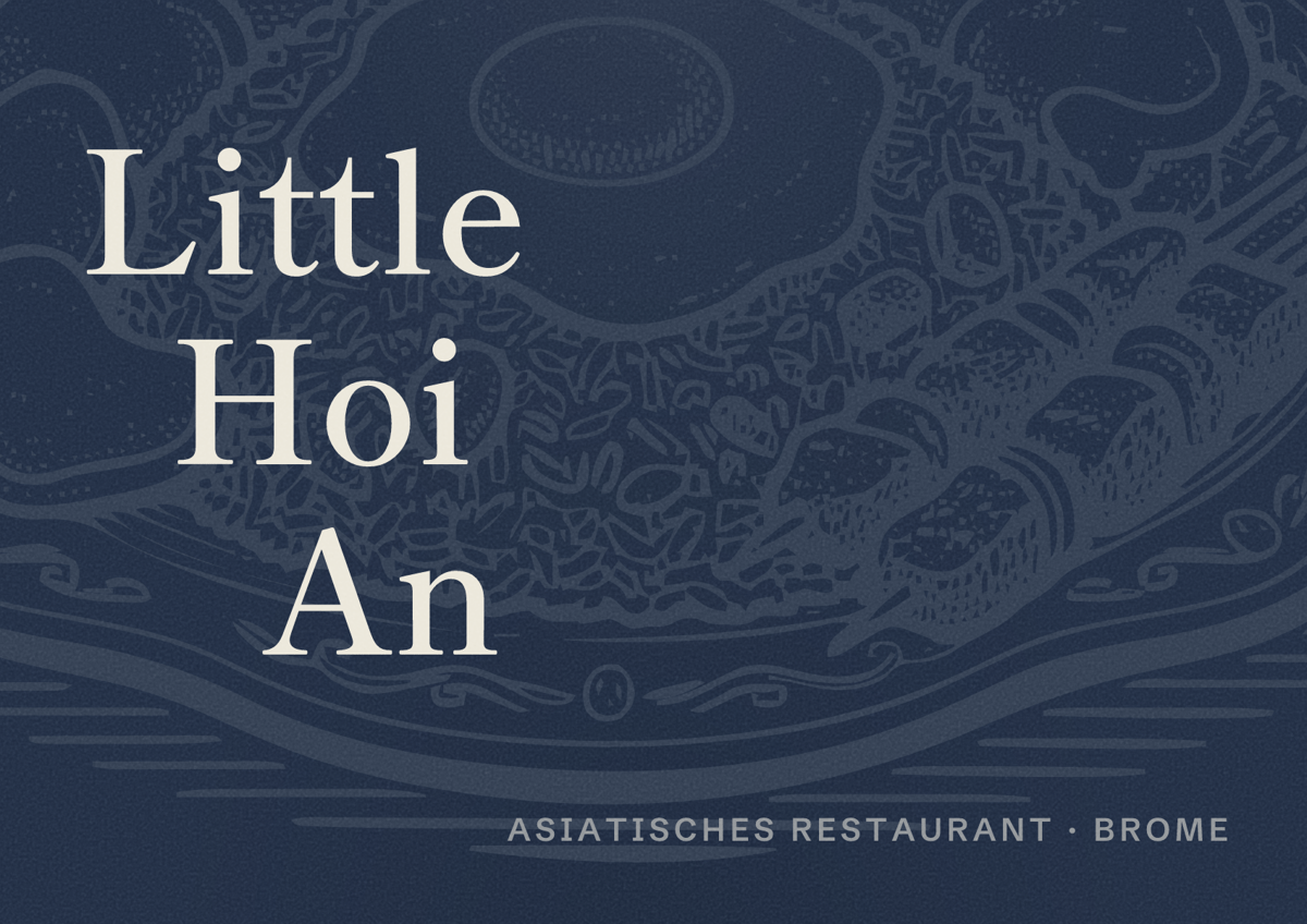 Illustriertes Poster von Little Hoi An, Asiatisches Restaurant in Brome