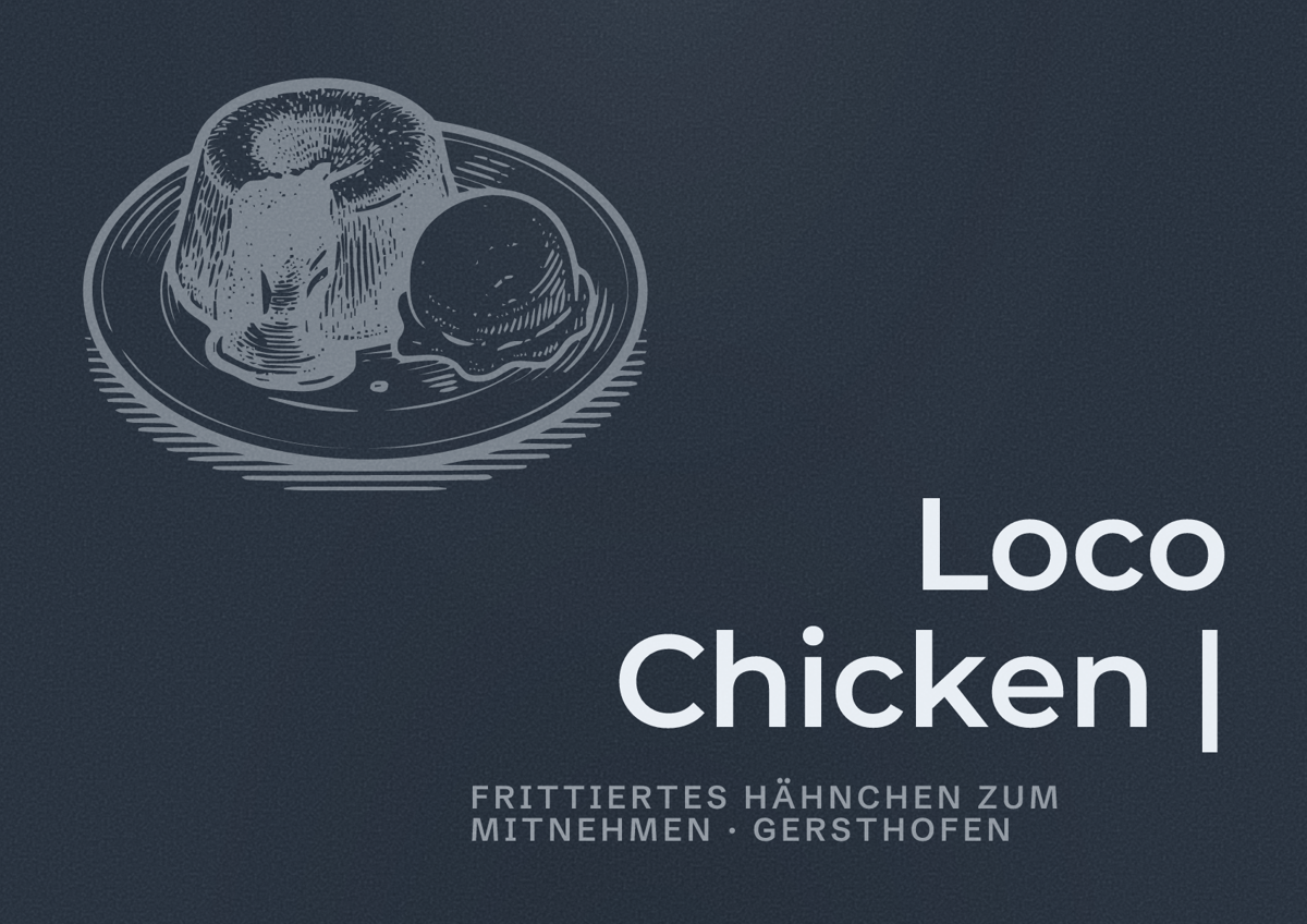 Illustriertes Poster von Loco Chicken |, Frittiertes Hähnchen zum Mitnehmen in Gersthofen