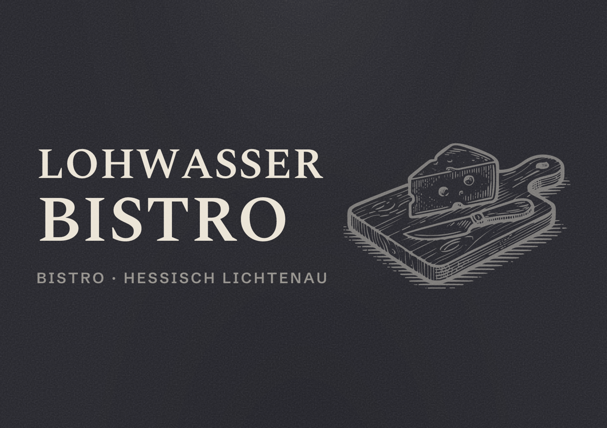 Illustriertes Poster von Lohwasser Bistro, Bistro in Hessisch Lichtenau