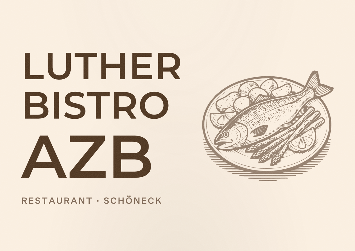 Illustriertes Poster von Luther Bistro AZB, Restaurant in Schöneck