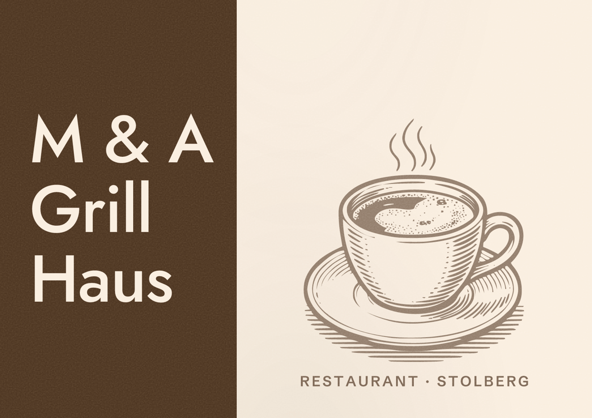 Illustriertes Poster von M & A Grill Haus, Restaurant in Stolberg