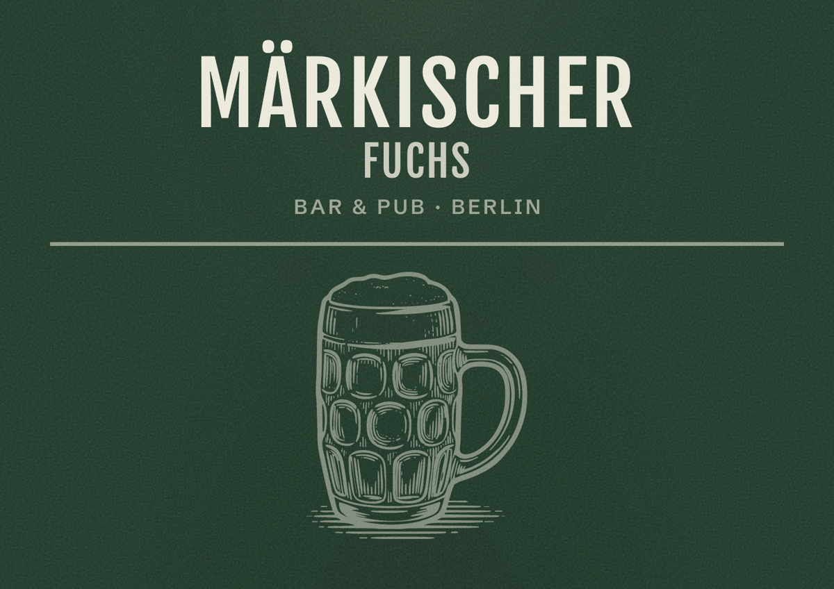 Illustriertes Poster von Märkischer Fuchs, Bar & Pub in Berlin