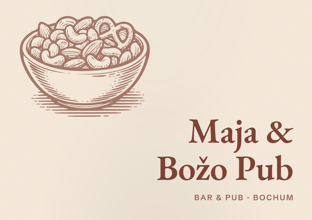 Illustriertes Poster von Maja & Božo Pub, Bar & Pub in Bochum