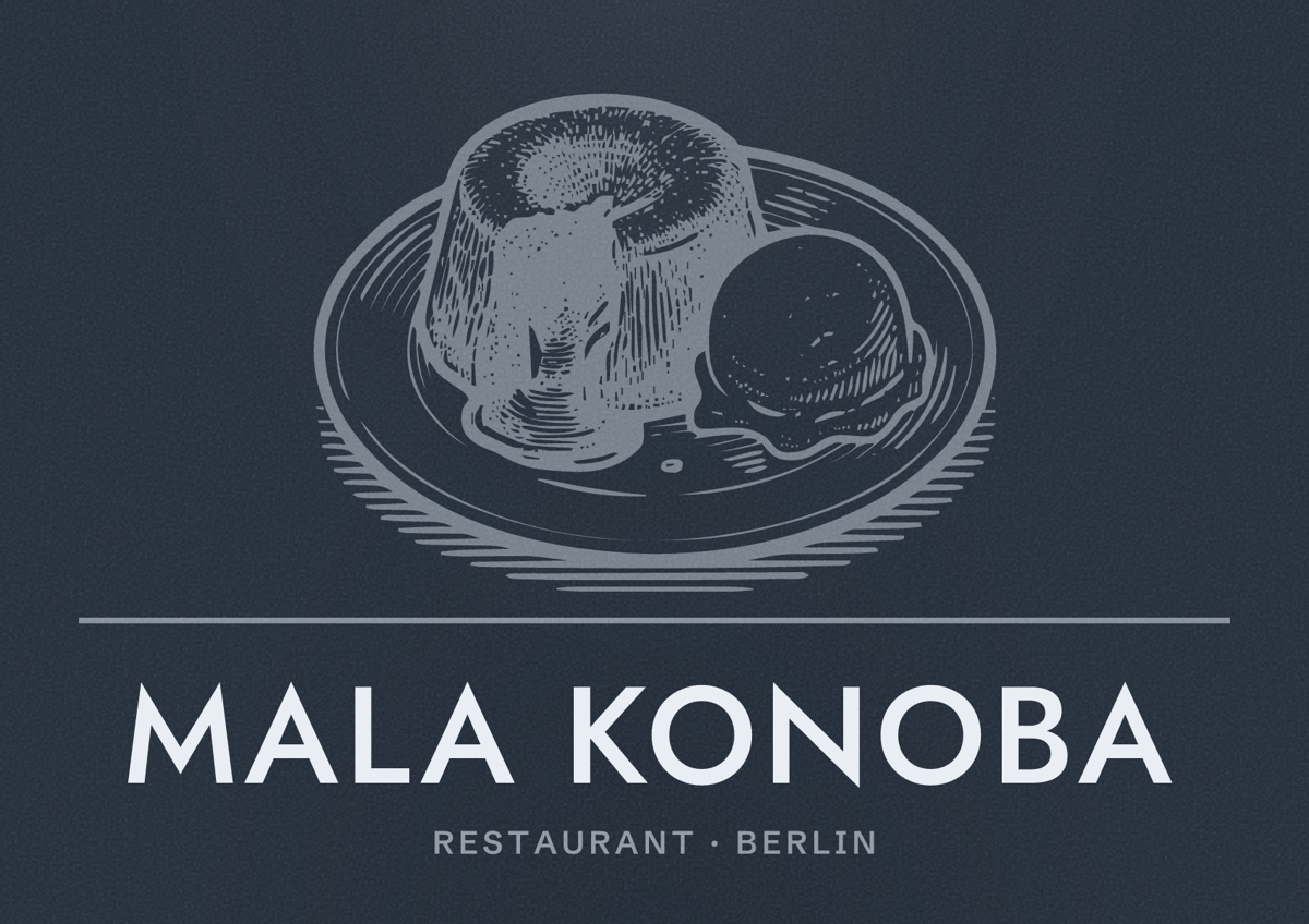 Illustriertes Poster von Mala konoba, Restaurant in Berlin