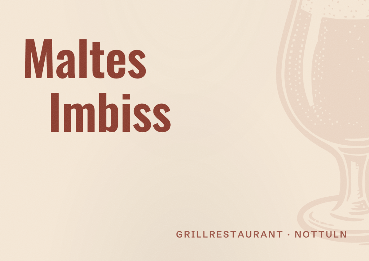 Illustriertes Poster von Maltes Imbiss, Grillrestaurant in Nottuln