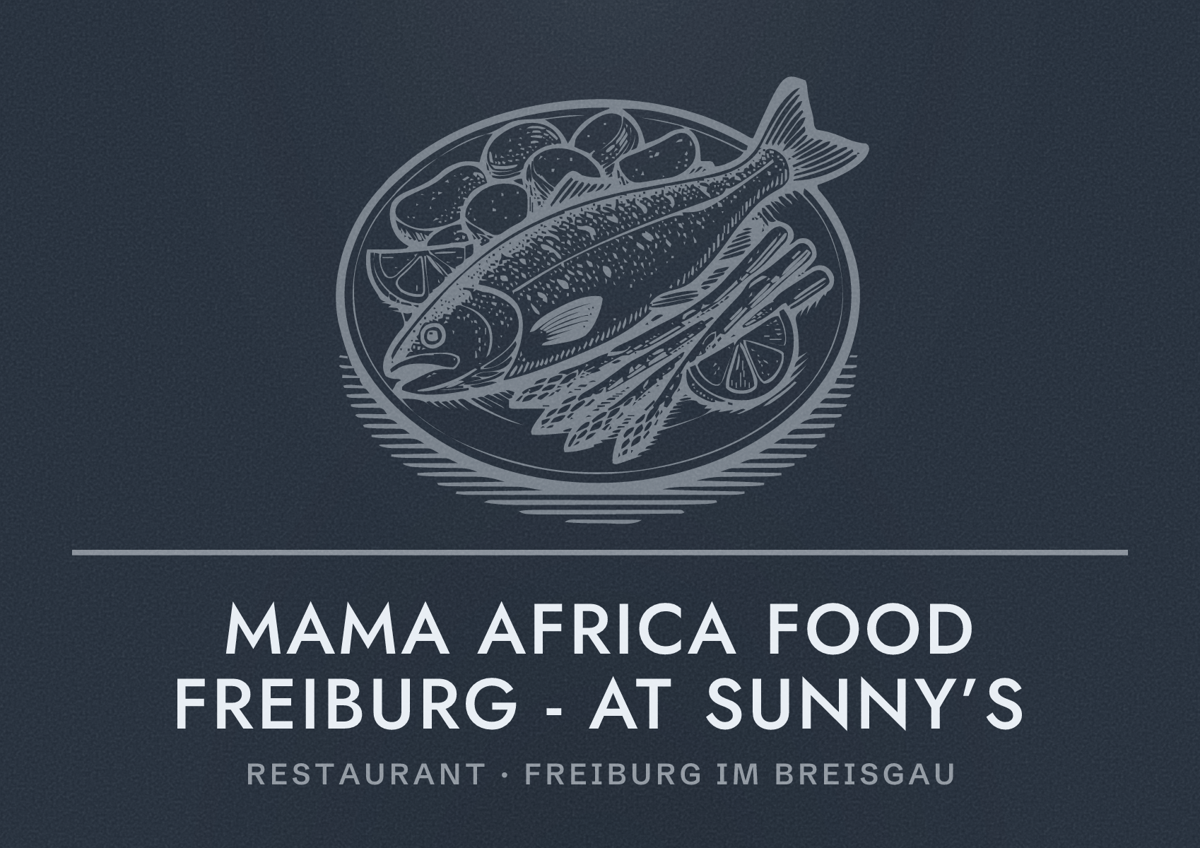 Illustriertes Poster von Mama Africa Food Freiburg - At Sunny’s, Restaurant in Freiburg im Breisgau
