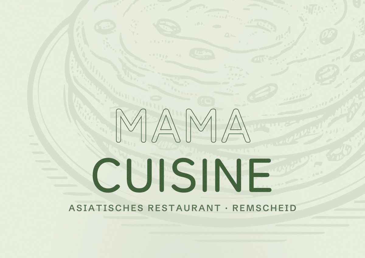 Illustriertes Poster von Mama Cuisine, Asiatisches Restaurant in Remscheid