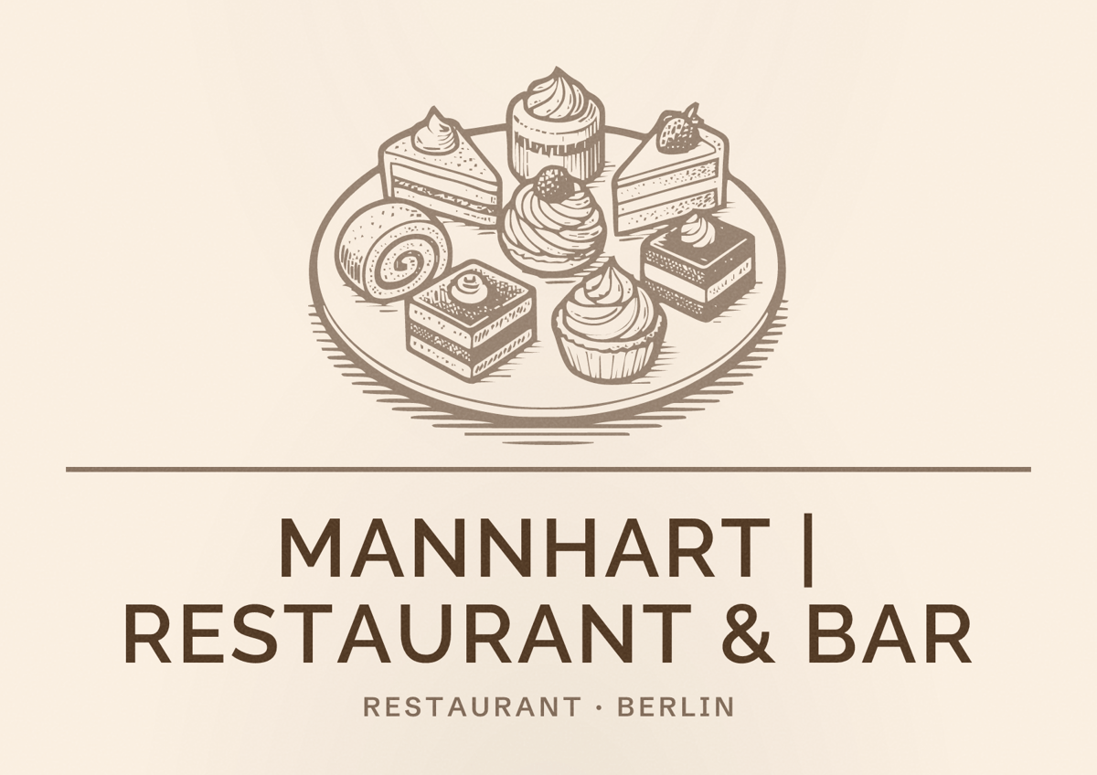 Illustriertes Poster von Mannhart | Restaurant & Bar, Restaurant in Berlin