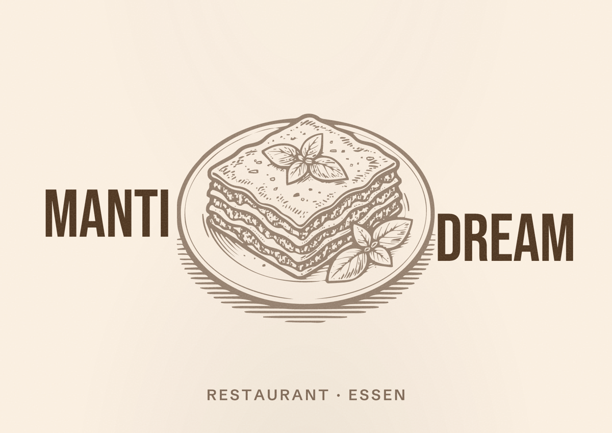 Illustriertes Poster von Manti Dream, Restaurant in Essen