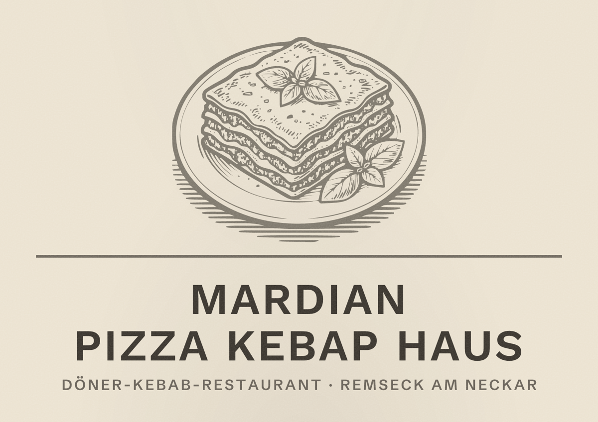 Illustriertes Poster von Mardian Pizza Kebap Haus, Döner-Kebab-Restaurant in Remseck am Neckar