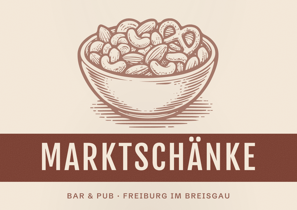 Illustriertes Poster von MarktSchänke, Bar & Pub in Freiburg im Breisgau