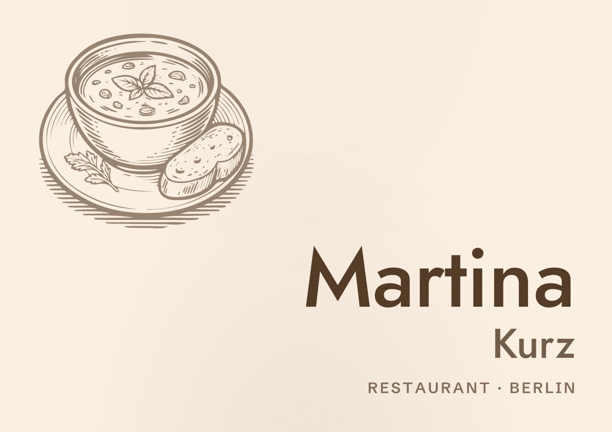Illustriertes Poster von Martina Kurz, Restaurant in Berlin
