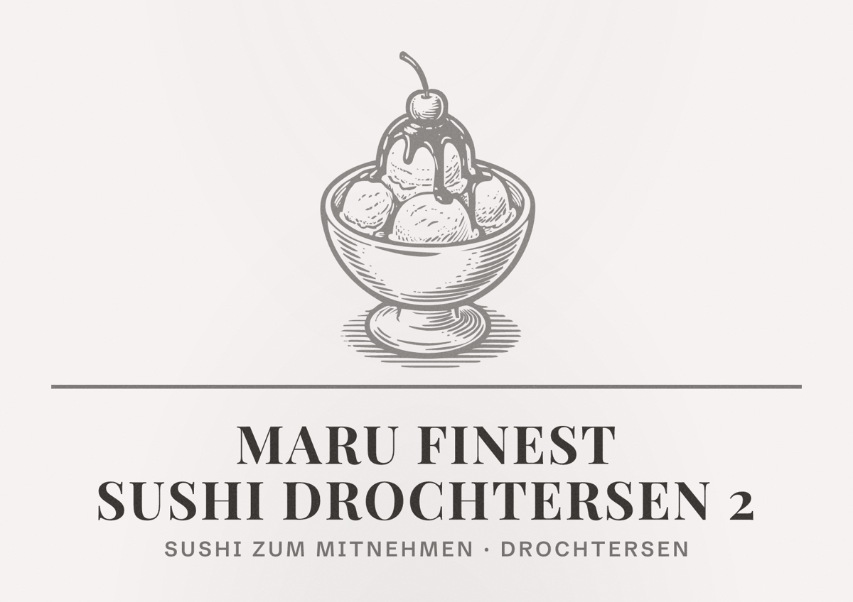 Illustriertes Poster von MARU FINEST SUSHI DROCHTERSEN 2, Sushi zum Mitnehmen in Drochtersen