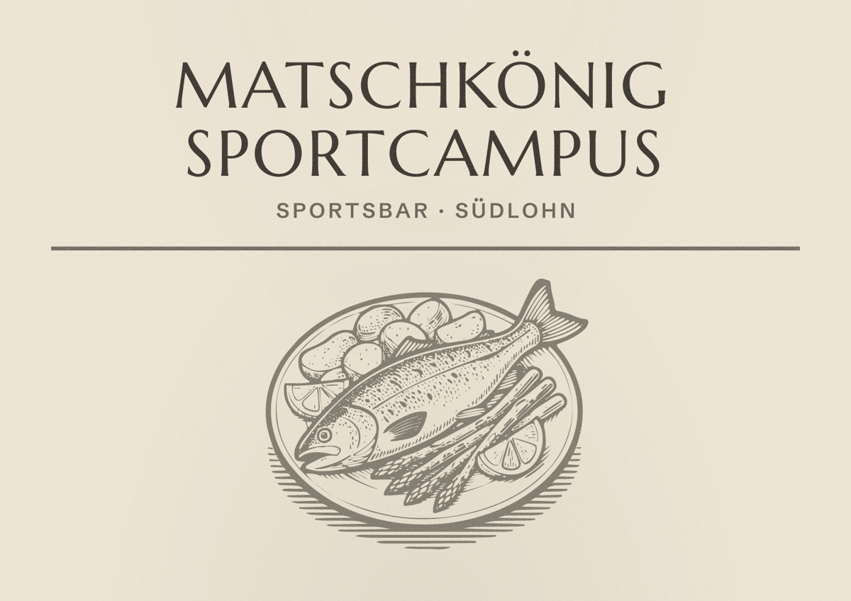 Illustriertes Poster von Matschkönig SportCampus, Sportsbar in Südlohn