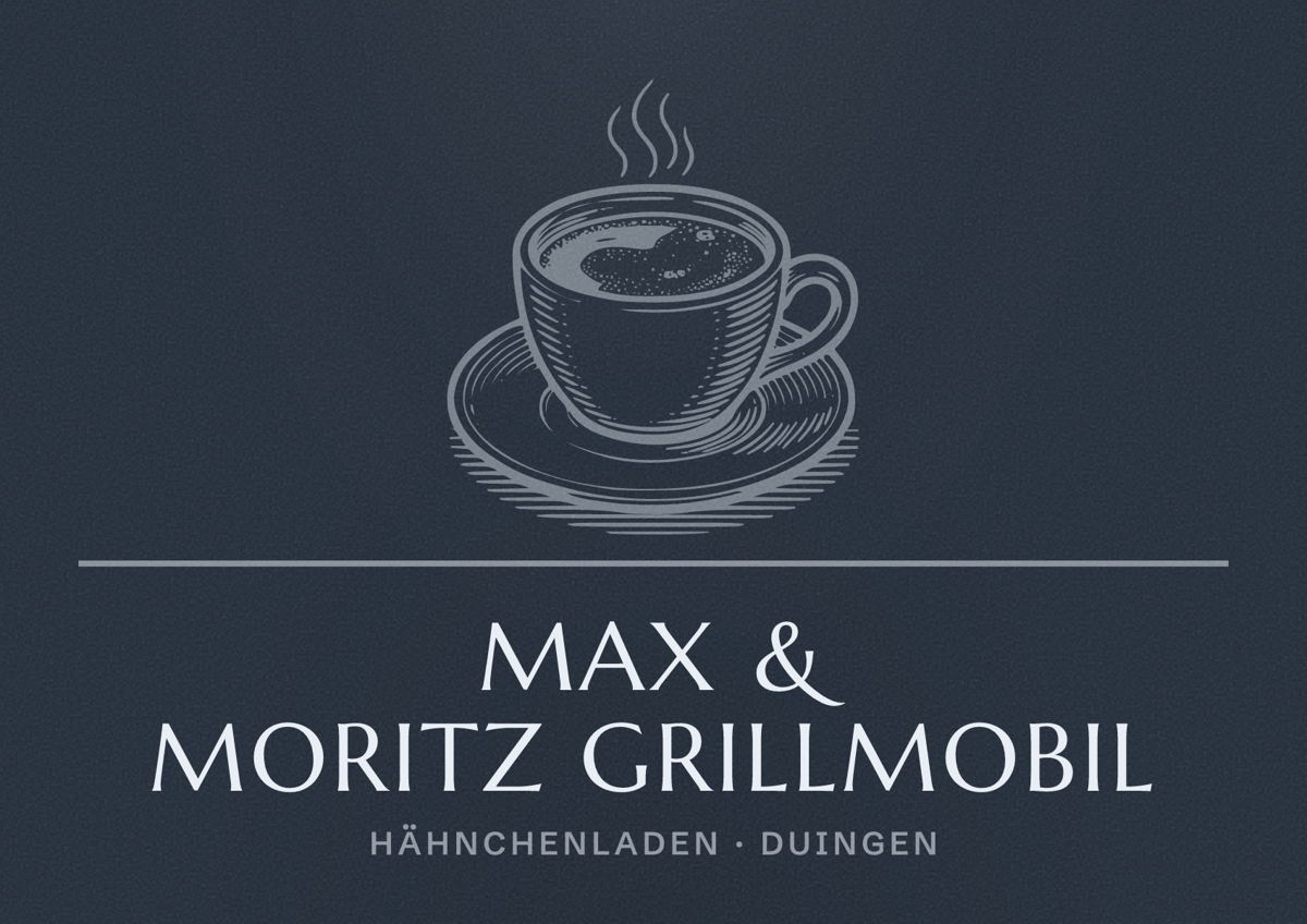 Illustriertes Poster von Max & Moritz GrillMobil, Hähnchenladen in Duingen