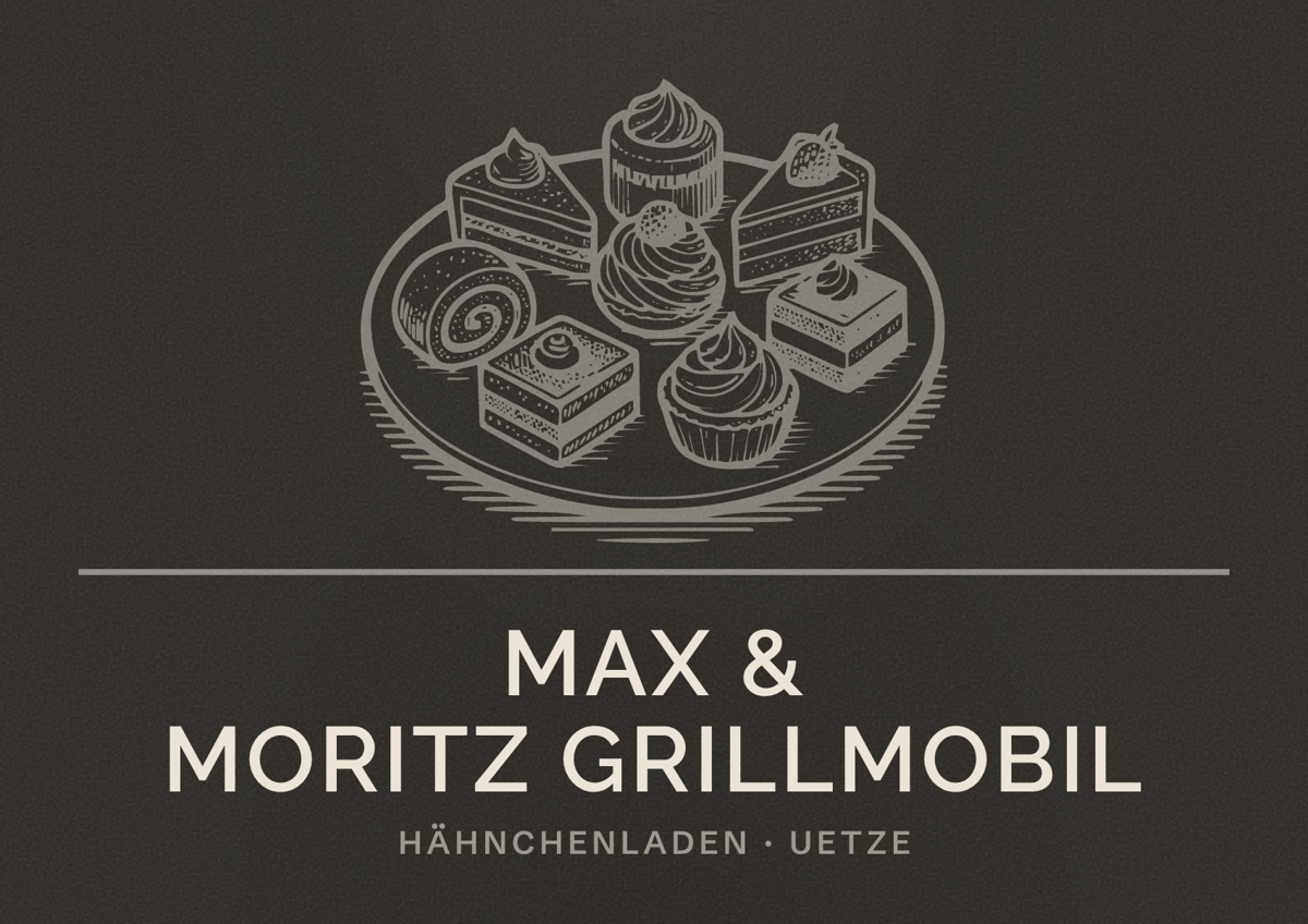 Illustriertes Poster von Max & Moritz GrillMobil, Hähnchenladen in Uetze