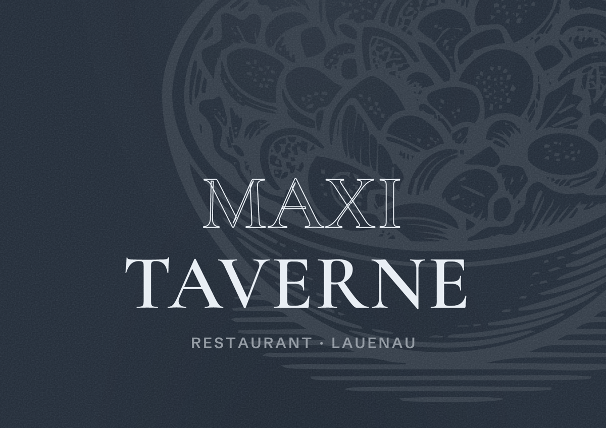 Illustriertes Poster von Maxi Taverne, Restaurant in Lauenau