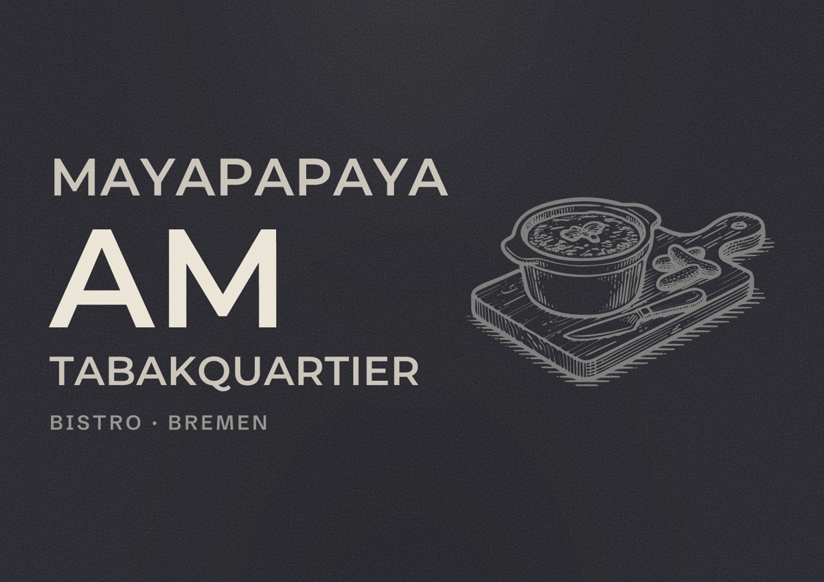 Illustriertes Poster von Mayapapaya Am Tabakquartier, Bistro in Bremen