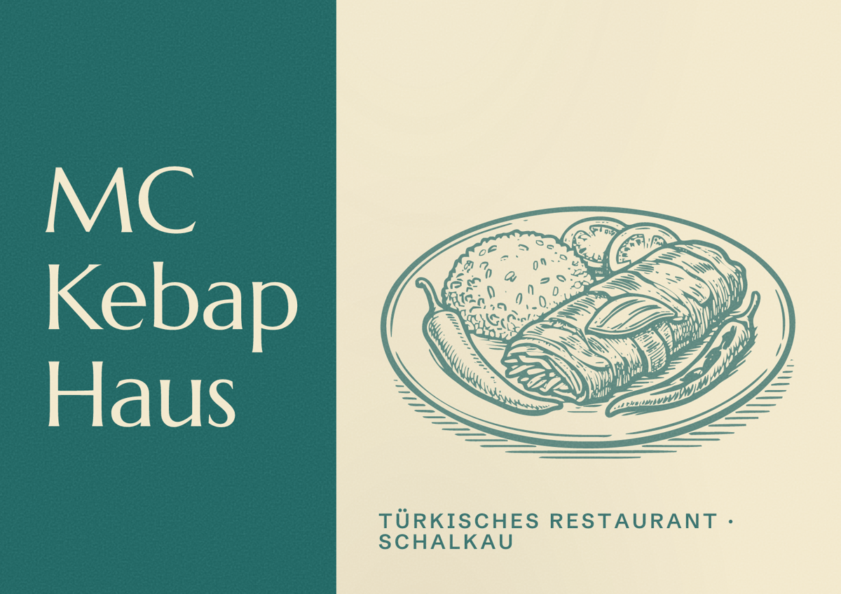 Illustriertes Poster von MC Kebap Haus, Türkisches Restaurant in Schalkau
