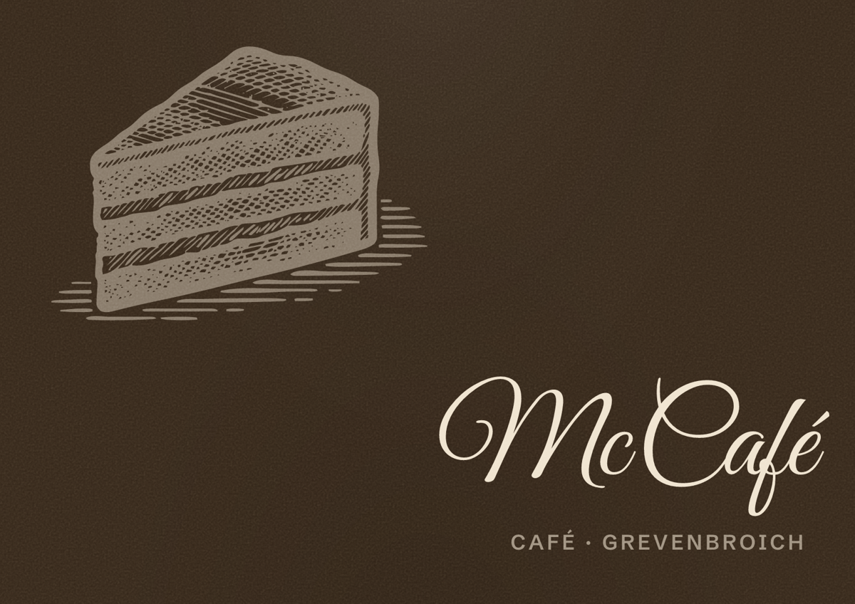 Illustriertes Poster von McCafé, Café in Grevenbroich