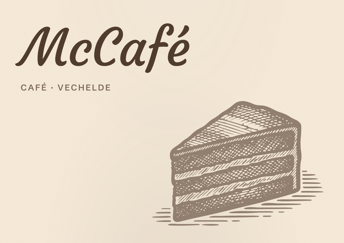 Illustriertes Poster von McCafé, Café in Vechelde