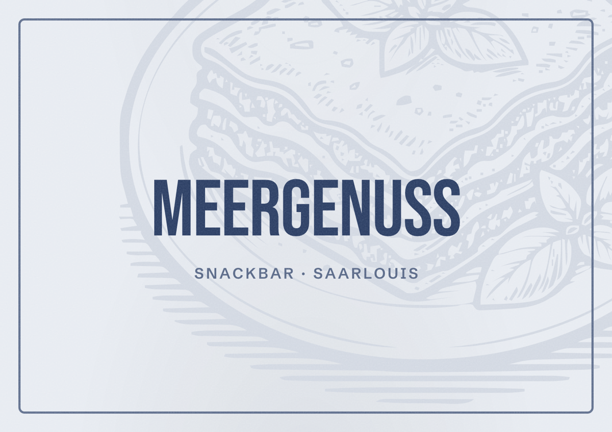 Illustriertes Poster von MeerGenuss, Snackbar in Saarlouis
