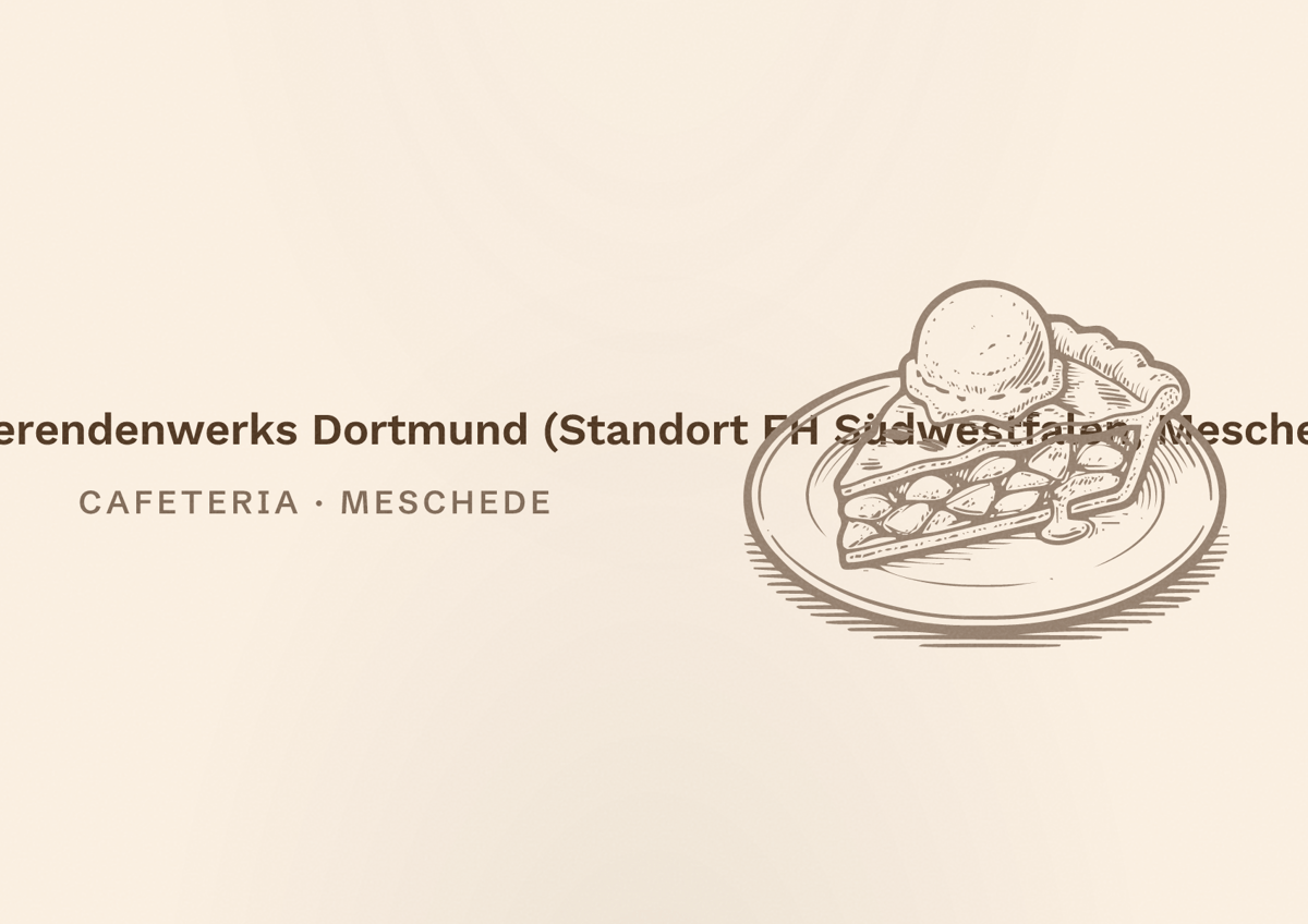 Illustriertes Poster von Mensa 'da Vinci' des Studierendenwerks Dortmund (Standort FH Südwestfalen, Meschede), Cafeteria in Meschede