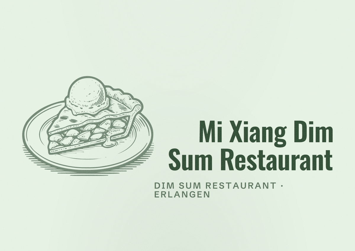 Illustriertes Poster von Mi Xiang Dim Sum Restaurant, Dim Sum Restaurant in Erlangen