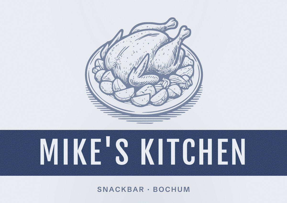 Illustriertes Poster von MIKE'S KITCHEN, Snackbar in Bochum