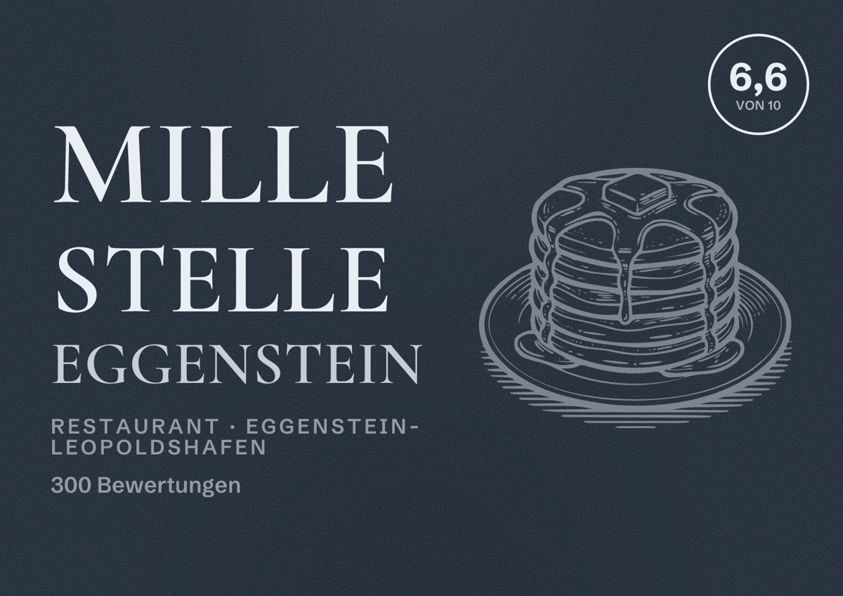 Illustriertes Poster von Mille Stelle Eggenstein, Restaurant in Eggenstein-Leopoldshafen: Bewertung 6,6 von 10 aus 300 Bewertungen