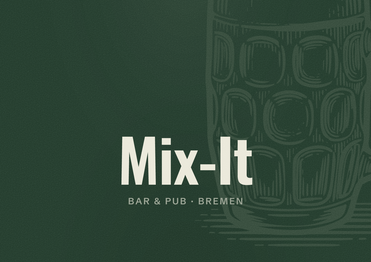 Illustriertes Poster von Mix-It, Bar & Pub in Bremen