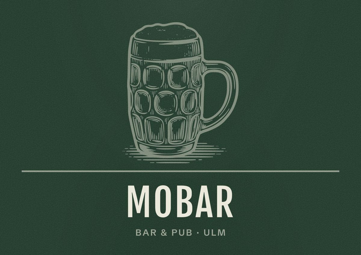 Illustriertes Poster von MoBar, Bar & Pub in Ulm