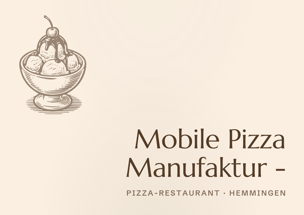Illustriertes Poster von Mobile Pizza Manufaktur -, Pizza-Restaurant in Hemmingen