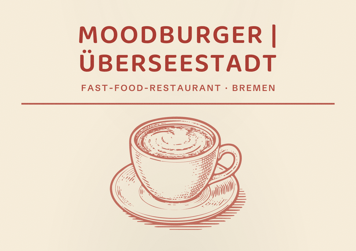 Illustriertes Poster von moodburger | Überseestadt, Fast-Food-Restaurant in Bremen